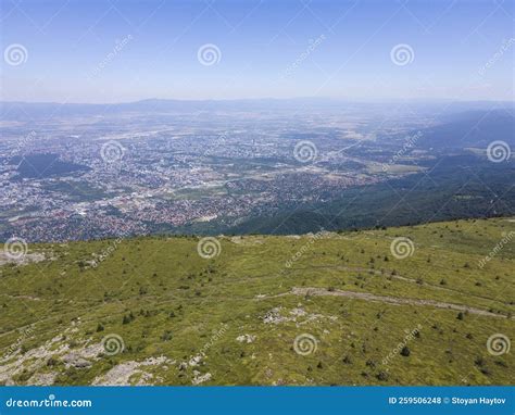 Aerial View Of Vitosha Mountain Near Kamen Del Peak Bulgaria Stock