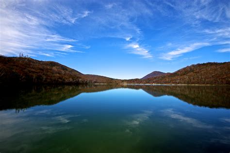 Wallpaper Autumn Sky Mountain Lake Reflection Fall Water