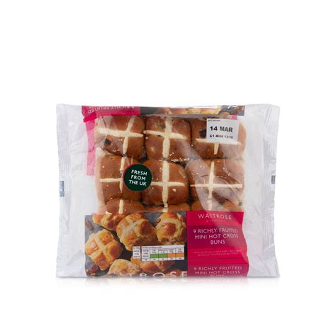 Waitrose Richly Fruited Mini Hot Cross Buns Pack G Waitrose Uae Partners