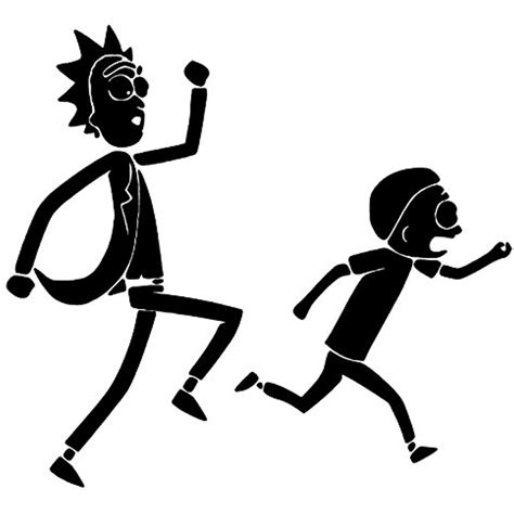 Rick And Morty Silhouette Svg