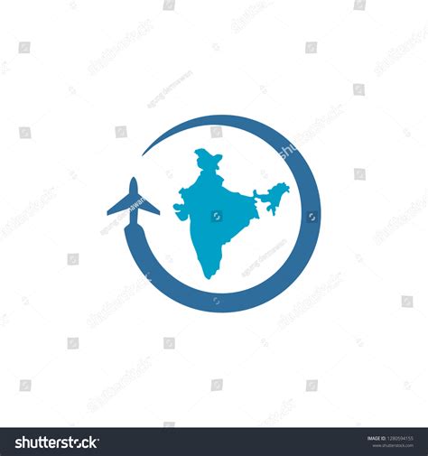 Modern India Business Travel Logo Design Stock Vector (Royalty Free ...