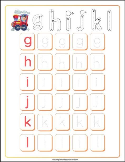 Lowercase Letters Tracing