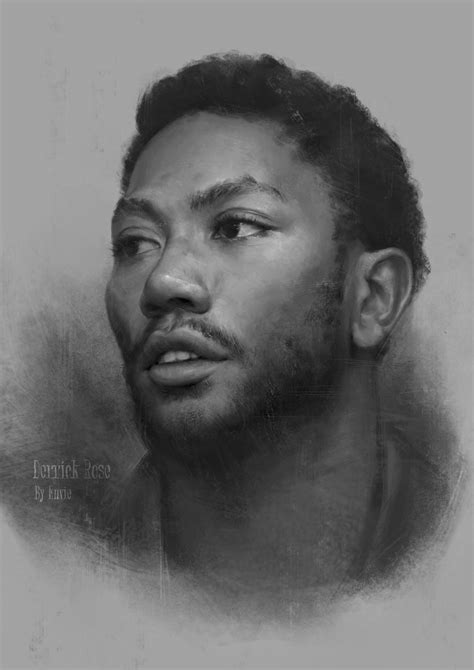 Derrick Rose Portrait Drawings