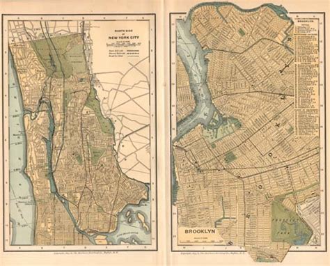 Brooklyn And North New York City Street Maps Dated 1894 16716468