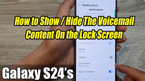 Galaxy S S Ultra How To Show Hide The Voicemail Content On The