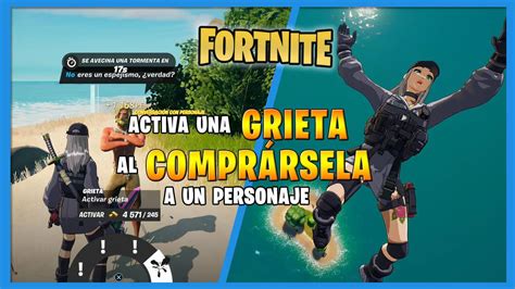 Fortnite cómo activar una grieta al comprársela a un personaje