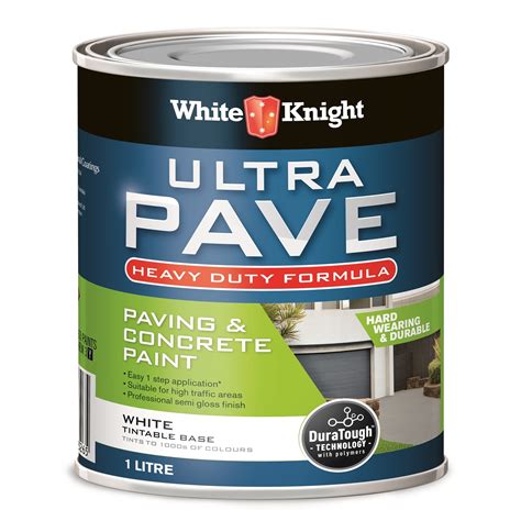 White Knight 1l White Ultra Pave Heavy Duty Paving Paint Bunnings New