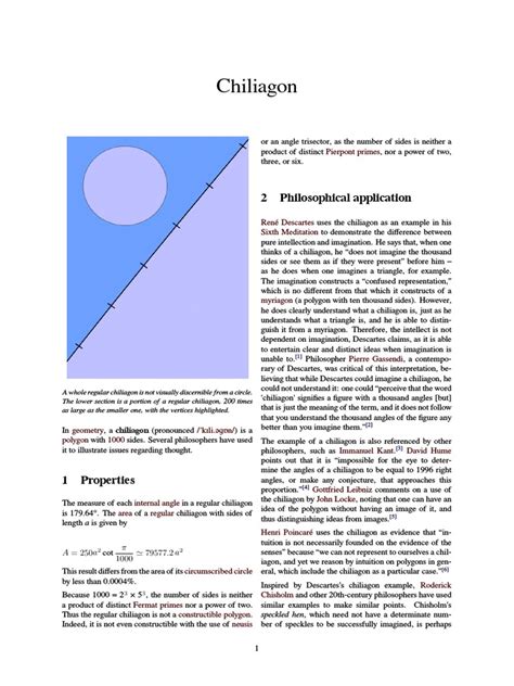 Chiliagon | PDF | Euclidean Plane Geometry | Epistemology