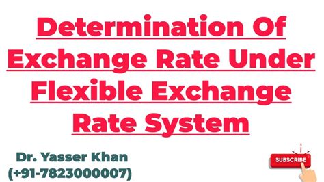 Determination Of Exchange Rate Under Flexible Exchange Rate System