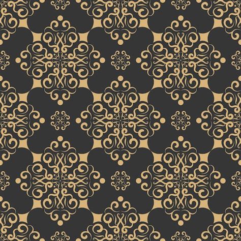 Premium Vector Elegant Luxury Vintage Damask Abstract Seamless Floral