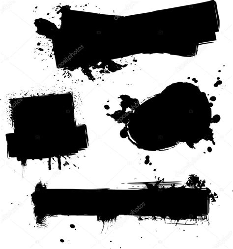 Four Ink Splat Stock Vector Image By Nicemonkey 3425109