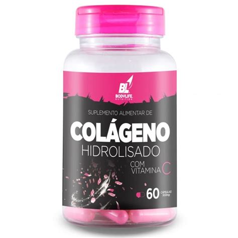 Colágeno Hidrolisado Vitamina C 60 cápsulas Body Life Natulha