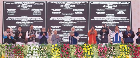 Pm Inaugurates Dedicates To Nation And Lays The Foundation Stone Of