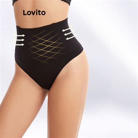 Lovito Shapewear B Sico Liso Casual Para Mulheres Lnl Shopee Brasil