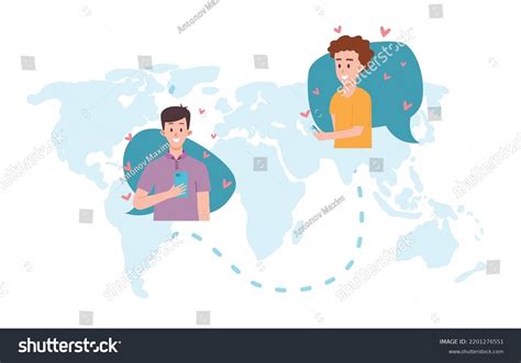Cute Gay Couple On Different Parts Stock Vector Royalty Free Shutterstock