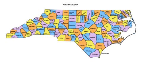 North Carolina County Map Editable And Printable State County Maps