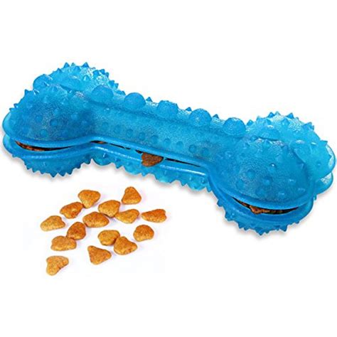 Dog Treat Dispenser Toy Carrolner Puppy Chew Toy Bones for Teething Dog ...