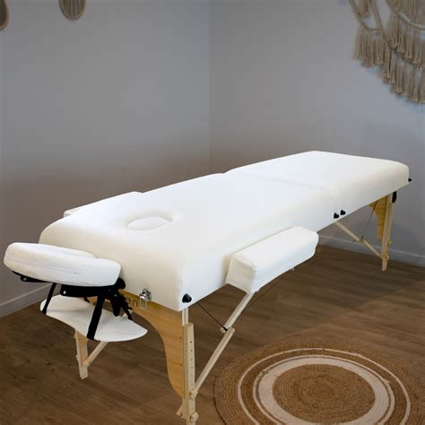 Vivezen Table Massage 15cm Pliante 2 Zones Bois Panneau Reiki