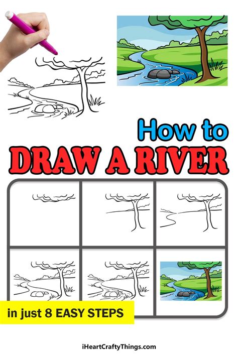 How to Draw A River – A Step by Step Guide | Drawing lessons for kids, Art drawings for kids ...