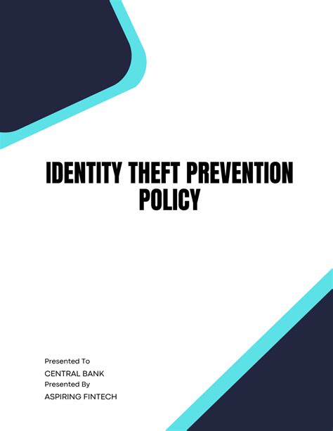 Identity Theft Prevention Policy Template - Banking and Fintech ...