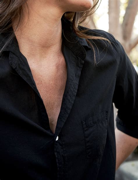 Eileen Relaxed Button Up Shirt Black Frank And Eileen