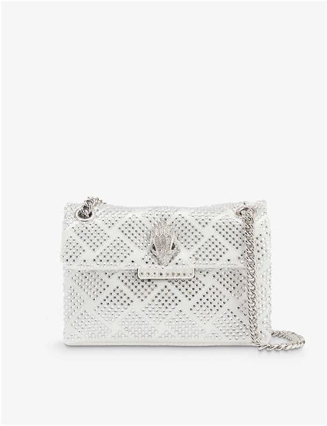 Kurt Geiger Kensington Mini Crystal Embellished Woven Cross Body Bag In