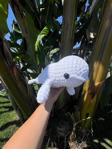 Big Beluga Whale Crochet Plushie - Etsy