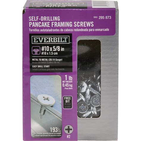 Everbilt 10 5 8 In Phillips Pan Head Self Drilling Screw 1 Lb Box