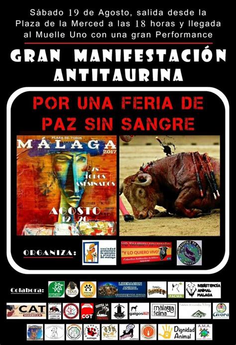 Gran Manifestaci N Antitaurina En Malaga Por Una Feria De Paz Sin