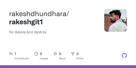 github rakeshdhundhararakeshgit  deploy  destroy