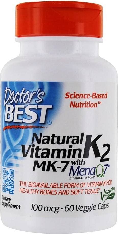 Doctor S Best Natural Vitamin K2 Mk7 With Menaq7 100mcg 60 Vcaps • Pris