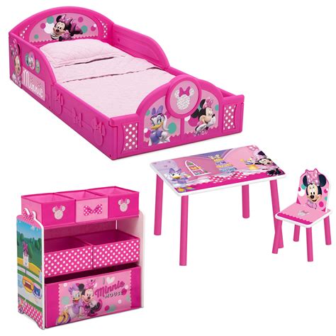 Delta Children Disney Minnie Mouse Plastic Toddler Bed Pink Atelier