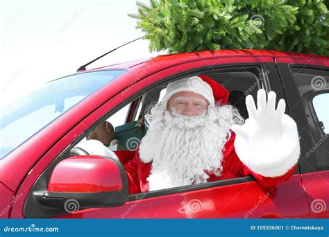 Santa Driving Car Stock Photos Royalty Free Stock Images