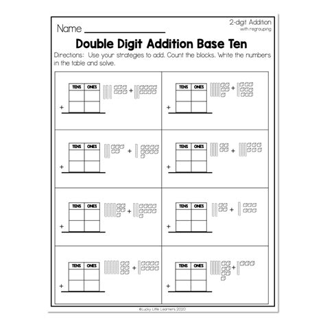 Adding With Base Ten Blocks