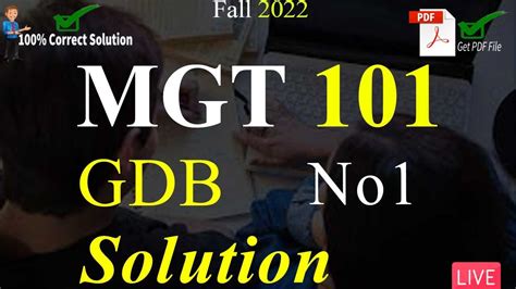 MGT101 GDB Solution Fall 2022 100 Correct Solution With Explanation