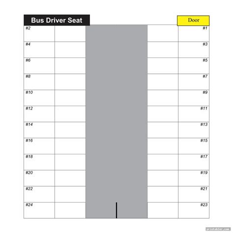 Printable School Bus Diagram - Gridgit.com