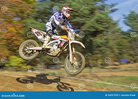 Closeup Dynamic Shot Of Motocross Jump Editorial Stock Image Image Of