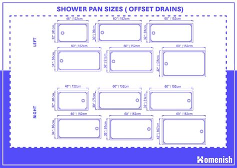 Standard Shower Pan Sizes With Drawings Homenish Shower Pan