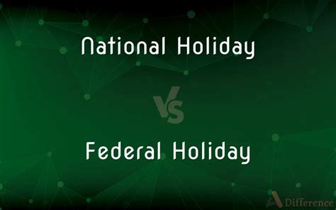 National Holiday Vs Federal Holiday — Whats The Difference