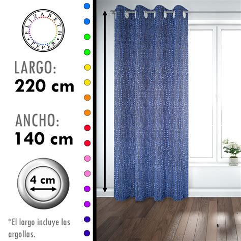 Ripley SET DE CORTINAS HOGAR 2 PAÑOS DE 140 X 220 CM