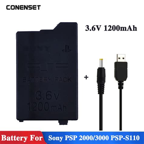 1200mAh 3,6 V запасная батарея PSP для Sony PSP2000 PSP3000 PSP S110 ...
