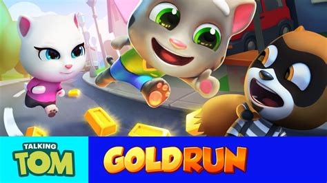 Talking Tom Gold Run Friends Vs The Robber Compilation Youtube