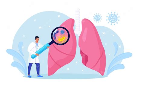 Premium Vector Pulmonology Tiny Doctor Examining Lungs With