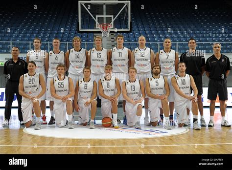 The German National Basketball Team Is Pictured At The Official