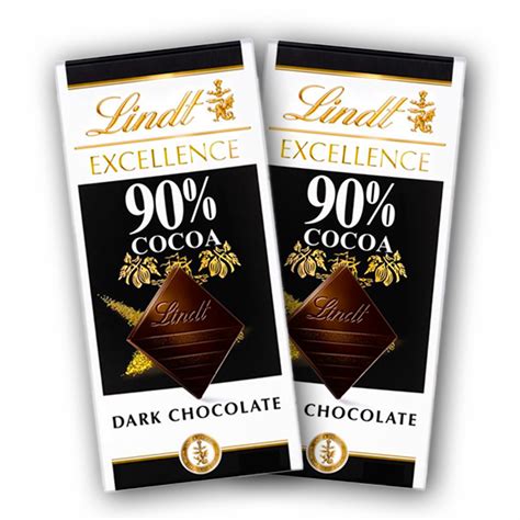 Lindt 2 Pack Excellence 90 Cocoa Dark Chocolate Bar Easter Chocolate