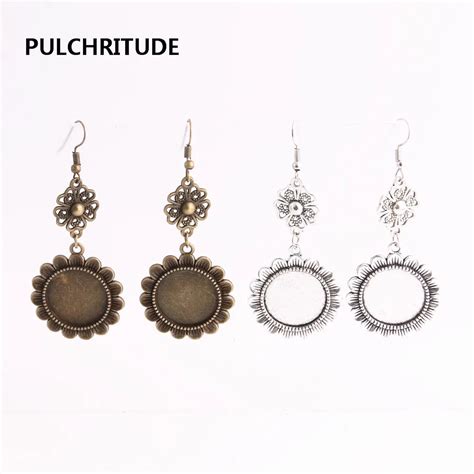 Pulchritude P S Lote Metal Liga De Zinco Flor Charme Ajuste Round