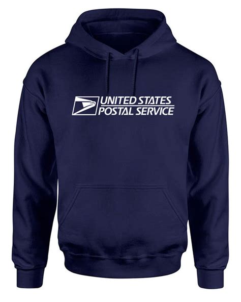 Fashion USPS LOGO POSTAL SPORT GREY HOODIE Hooded Sweatshirt Chest United States Service ...