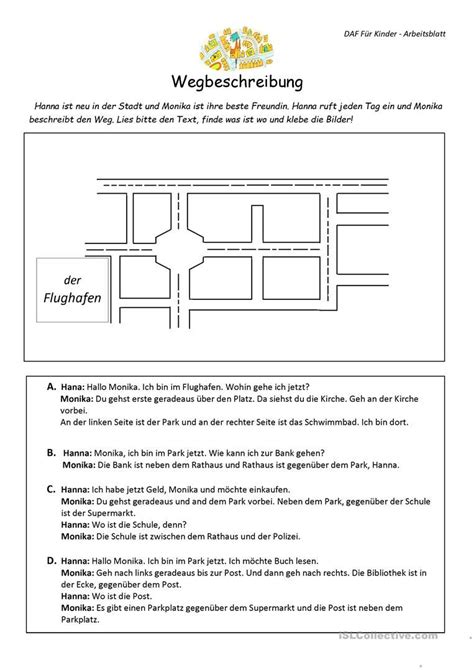 Wegbeschreibung Wegbeschreibung Daf Deutsch Lernen