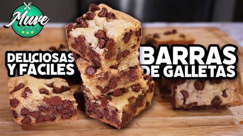 Barras De Galletas Con Chispas De Chocolate Deliciosas Y Muy F Ciles