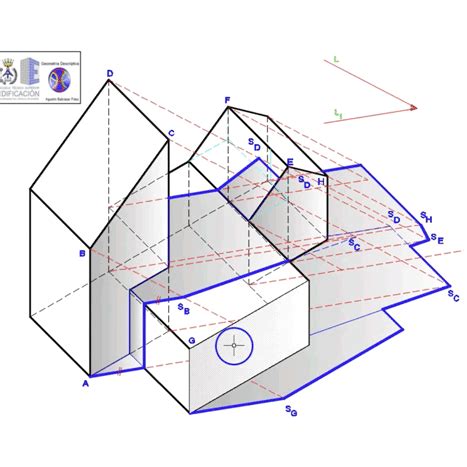 Sistema Axonométrico Ortogonal Sombras Foco impropio Dibujo Técnico